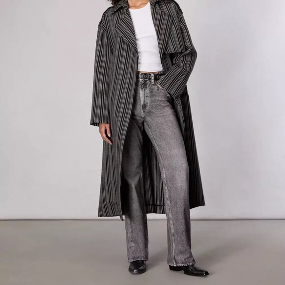Rag & bone Denim - Rag & bone Miramar Shea High Rise Full Relaxed in Raven in Gray